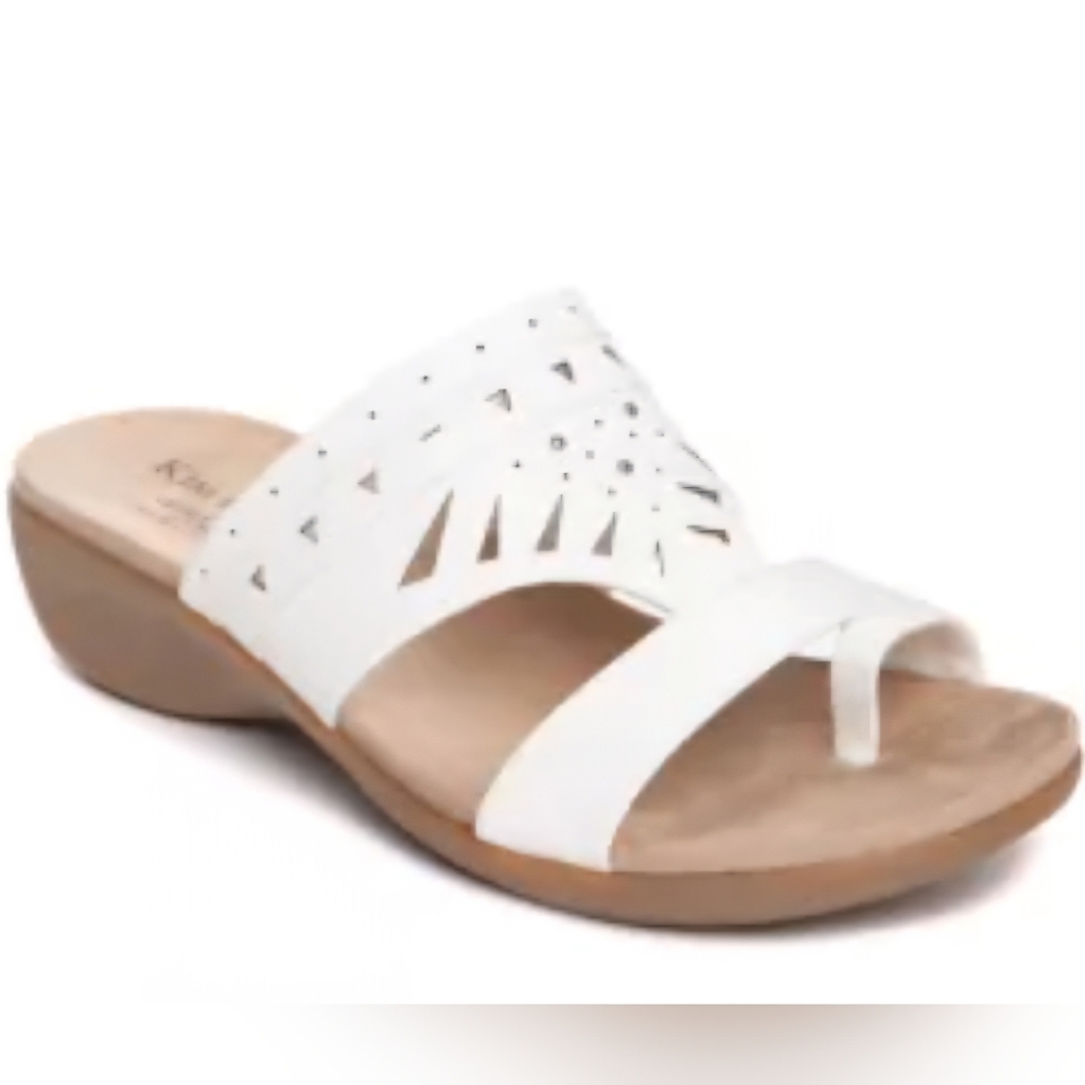 White Women's Cushioned  Sandals